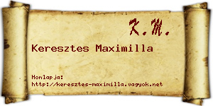 Keresztes Maximilla névjegykártya